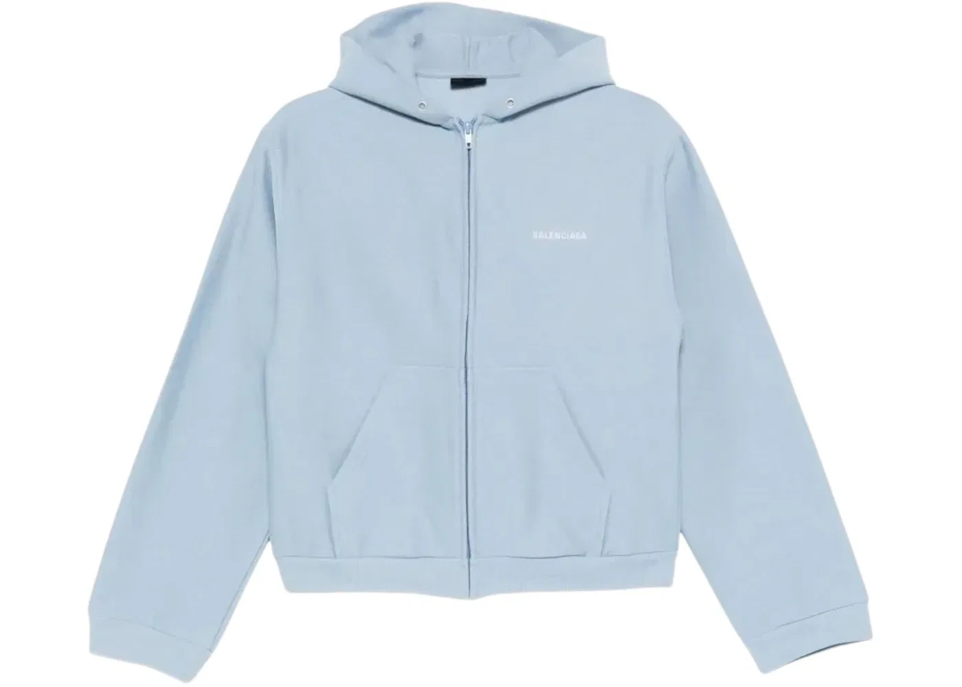 Женская худи с капюшоном Hoodie Balenciaga, Light Blue/White