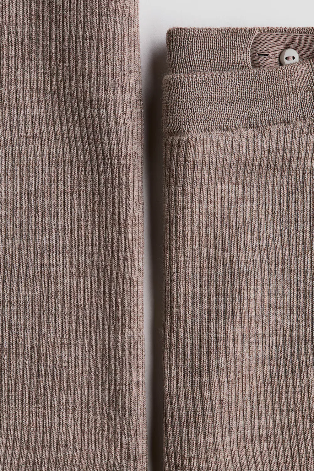 Комплект из 2 предметов, изготовленный из мериносовой шерсти H&M, Tiefdunkles Graubraun — фото 3