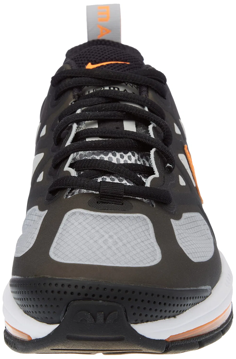 Детские кроссовки для мальчиков с шнуровкой NIKE, Black Total Orange Grey Fog — фото 2