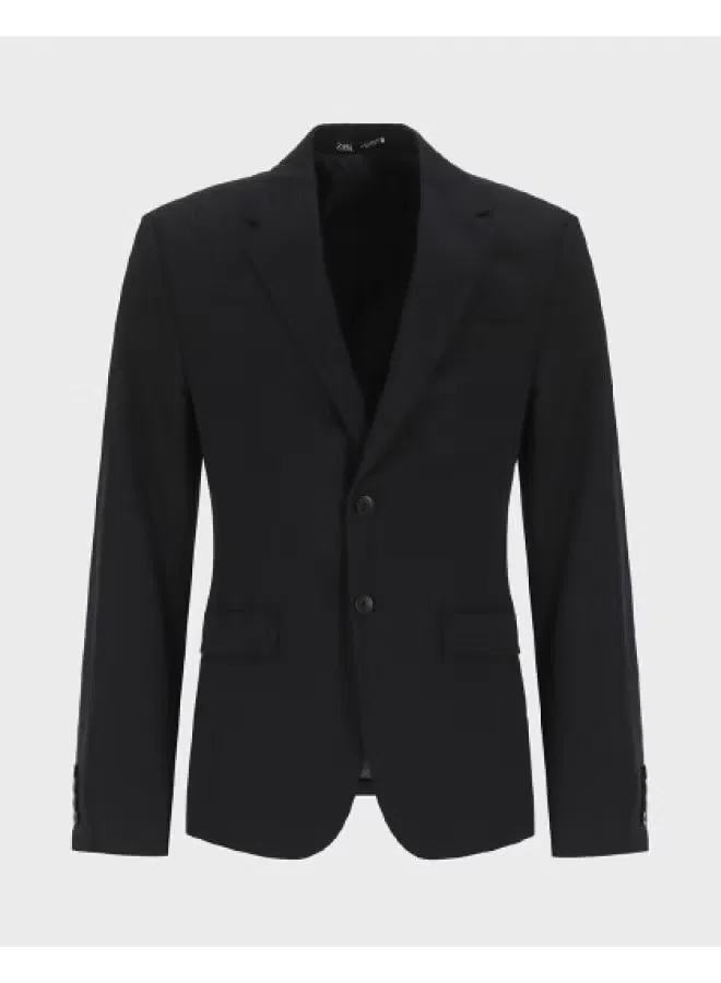 Костюм классический с плечевыми накладками Zara, черный