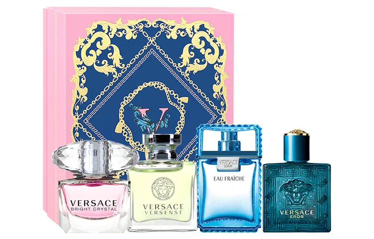 Набор миниатюрных парфюмов Versace, 4 шт по 5 мл, Crystal Diamond, Gold Diamond, Same Name Men's Fragrance, Eros, Versace — фото 4