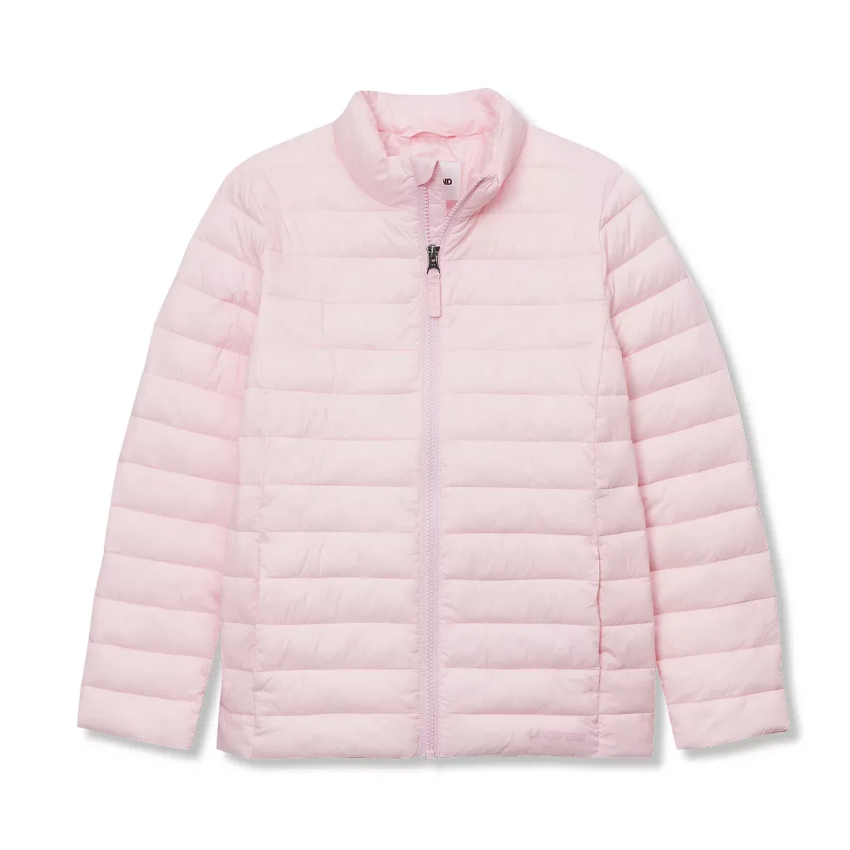 Детская куртка для девочек утепленная с принтом Lands' End, Baby Pink — фото 2