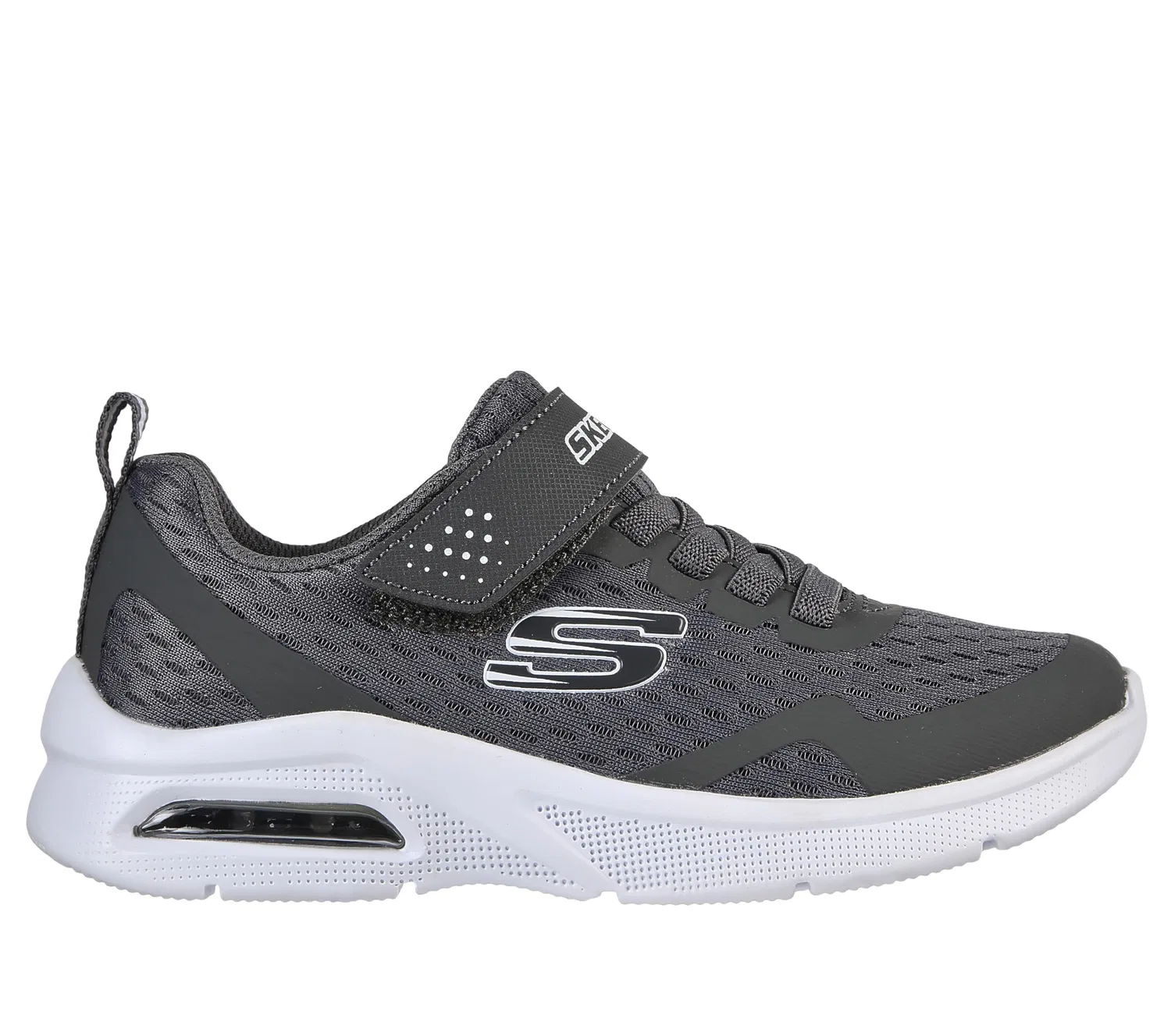 Детские кроссовки для мальчиков на шнуровке Microspec Max Torvix Skechers, Charcoal Grey — фото 4