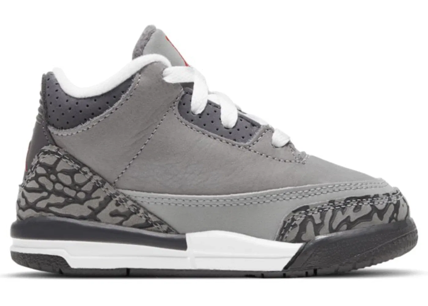 Детские кроссовки Lifestyle Jordan 3 Retro Cool Grey Jordan, Silver Light Graphite Orange Peel Sport Red