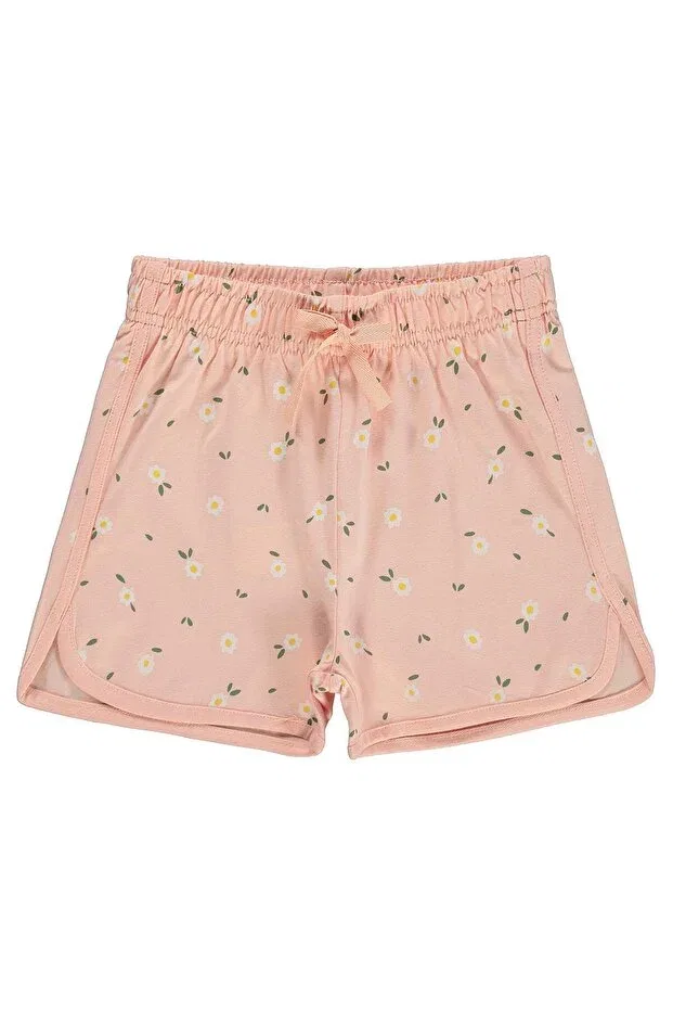 Детские шорты для девочек с принтом Crispy Floral Printed Shorts Civil Girls, Salmon