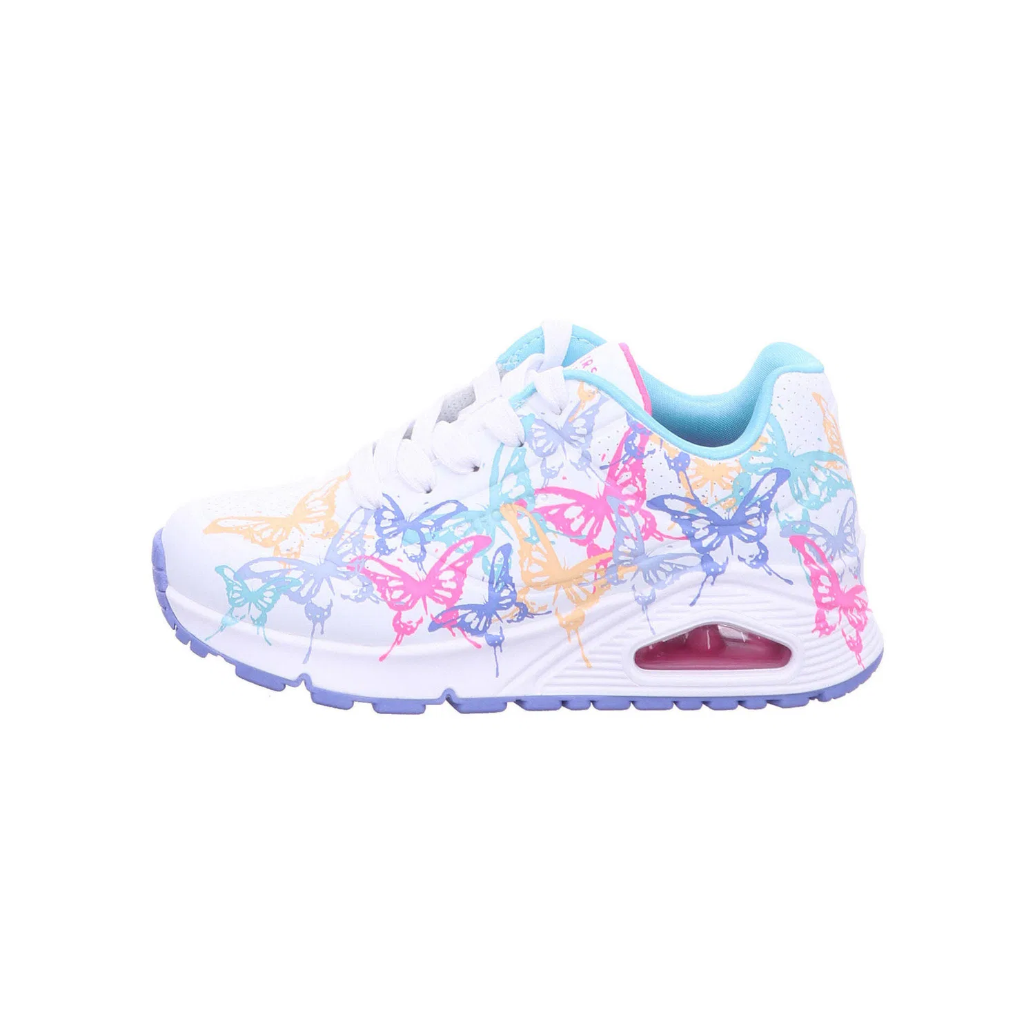 Детские кроссовки для девочек с принтом бабочки UNO GEN1 - BUTTERFLY ZOOMS Skechers, Weiss — фото 2