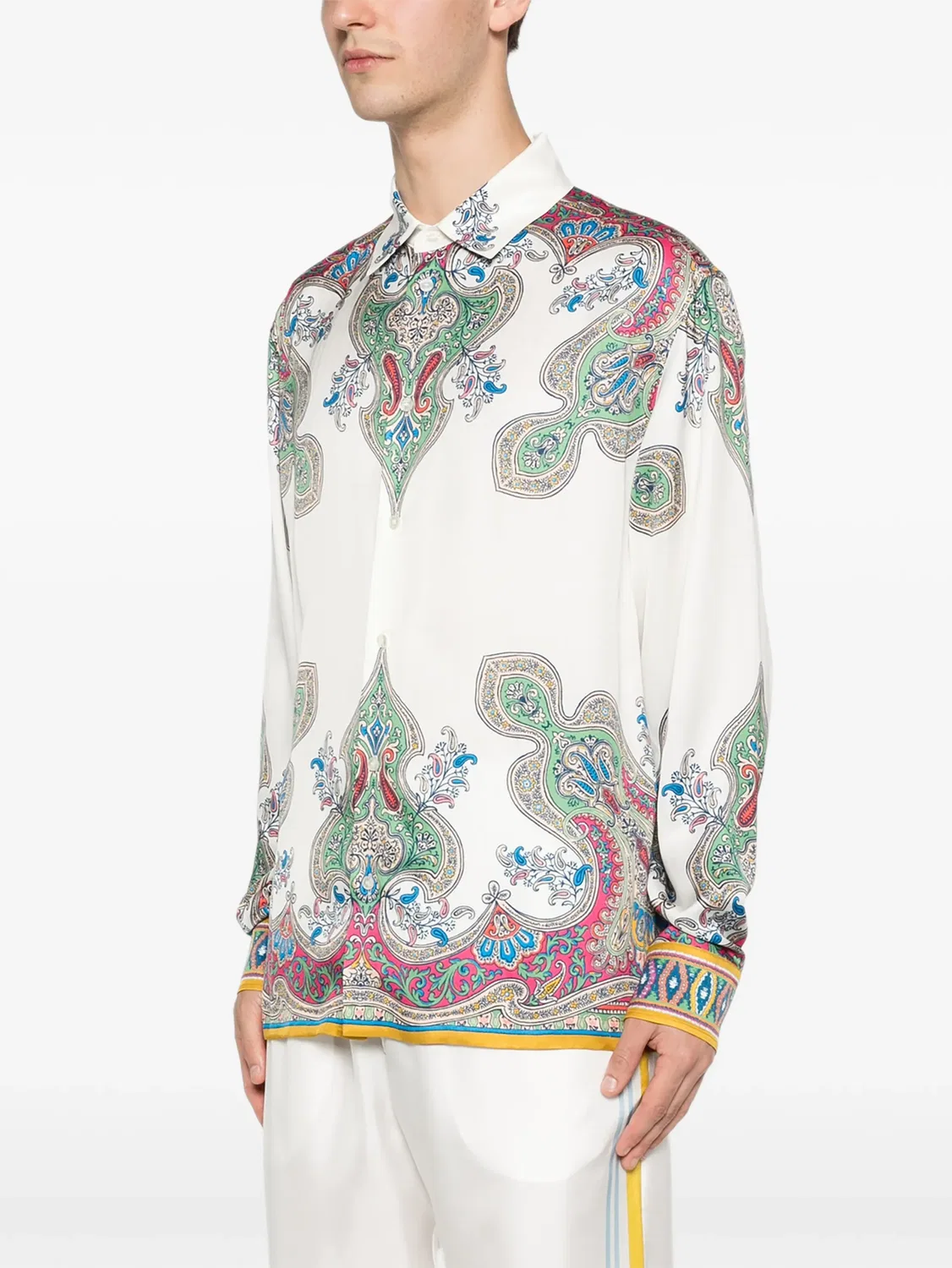 Рубашка из вискозы белая ETRO, белый — фото 4