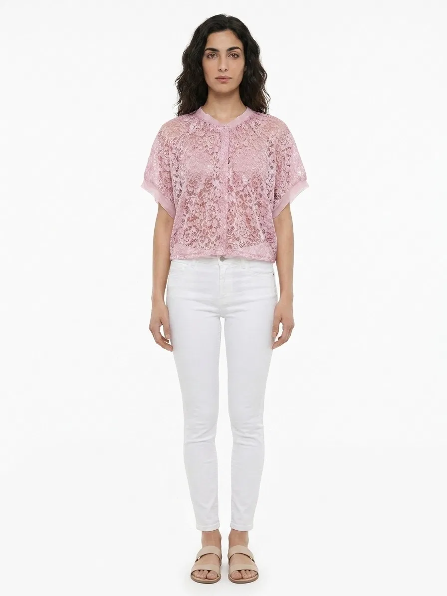 Женская рубашка с коротким рукавом Pink Rayon Dolce & Gabbana, Pink