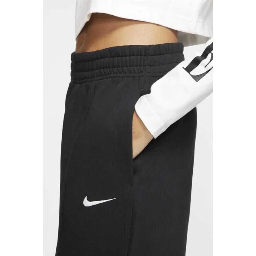 Женские спортивные штаны свободного кроя с эластичным поясом Nike Sportswear Essential Fleece, Черный — фото 3