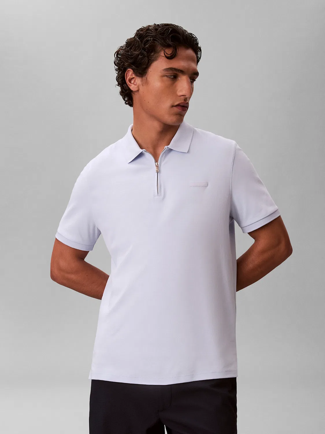 Рубашка Calvin Klein пастельно-голубого цвета — фото 2