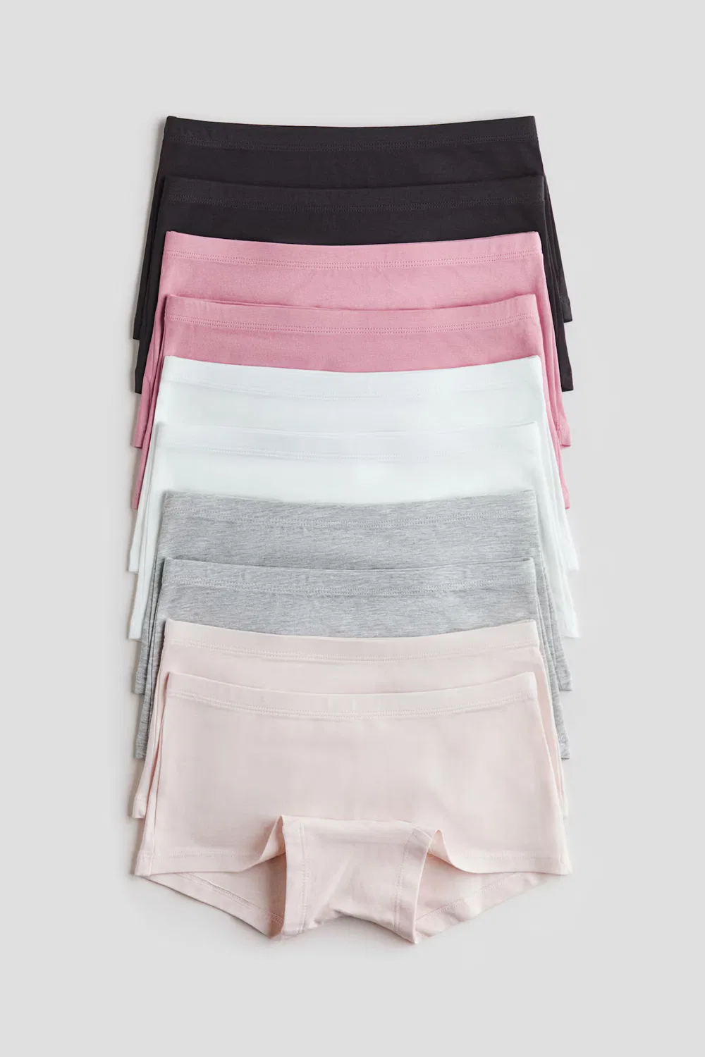 Упаковка из 10 боксерских трусов H&M, Blassrosa/Hellgraumeliert