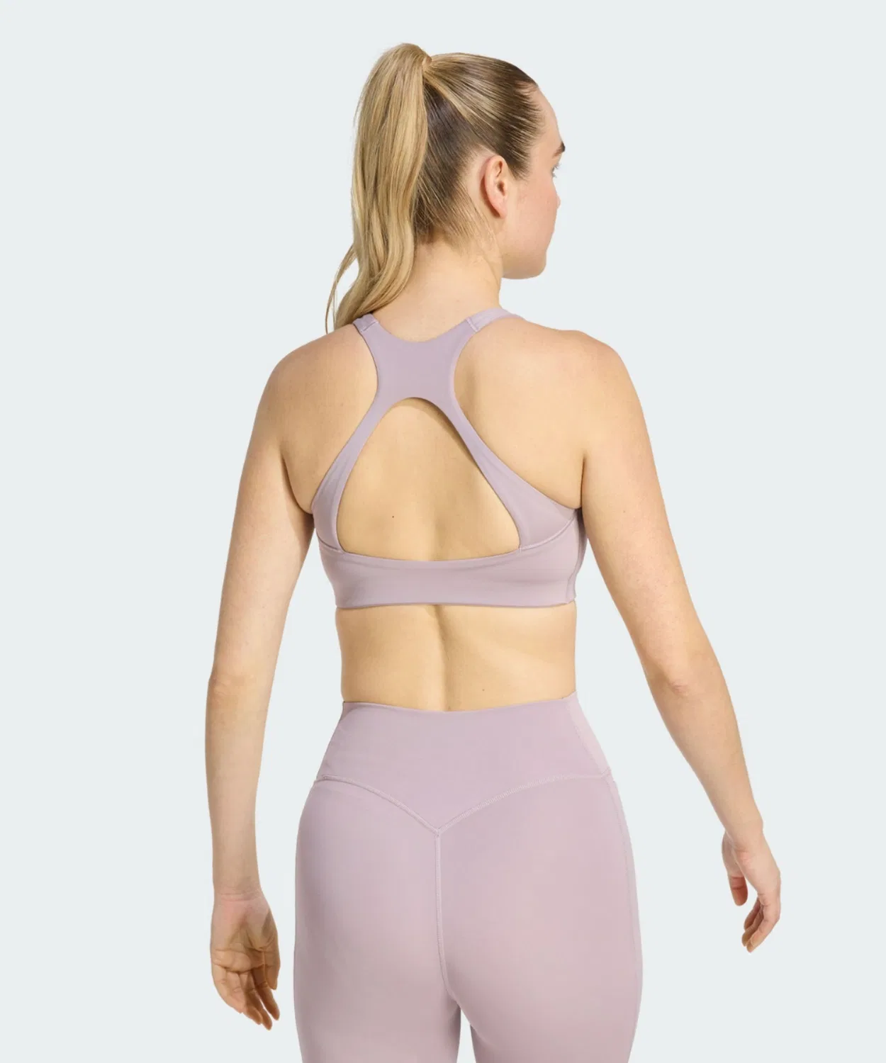 Женский спортивный бюстгальтер средней поддержки Optime Workout, Adidas, Purple — фото 3
