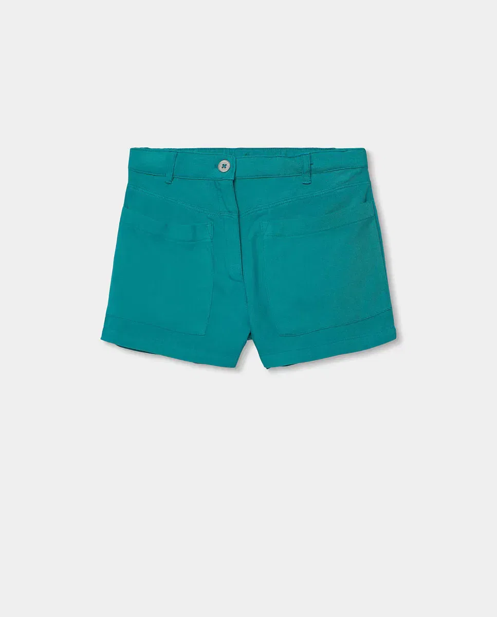 Детские шорты для девочек из вискозы Boboli, Verde Azulado