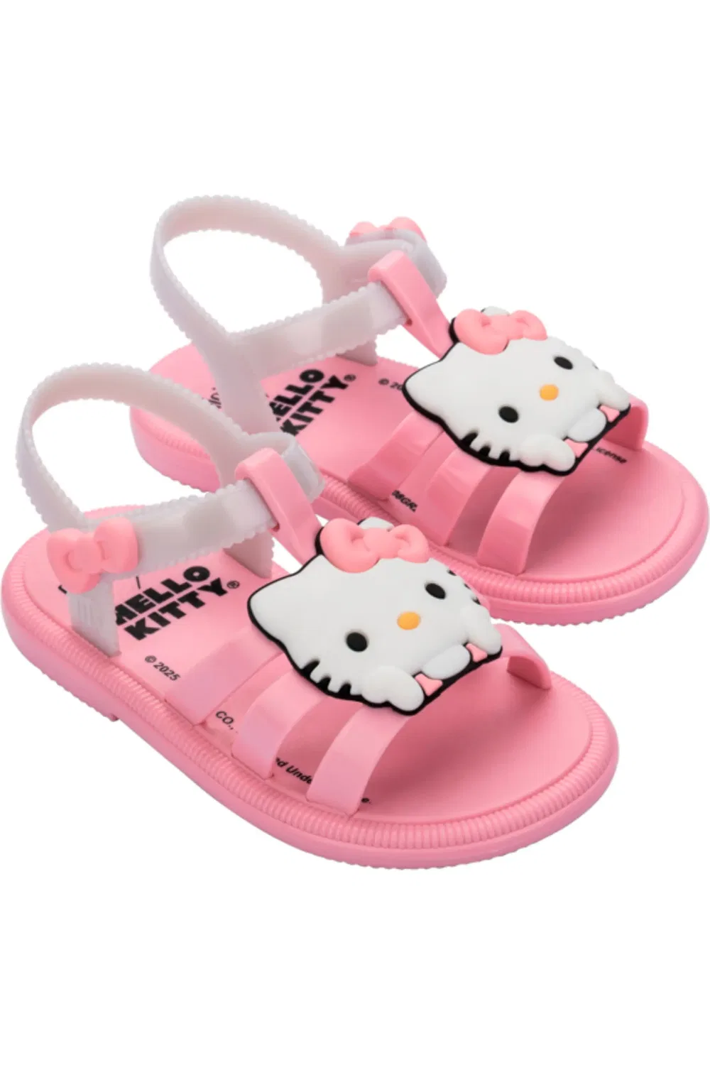 Сандалии детские с аппликацией Hello Kitty Hip Sandal Mini Melissa, розовый/белый
