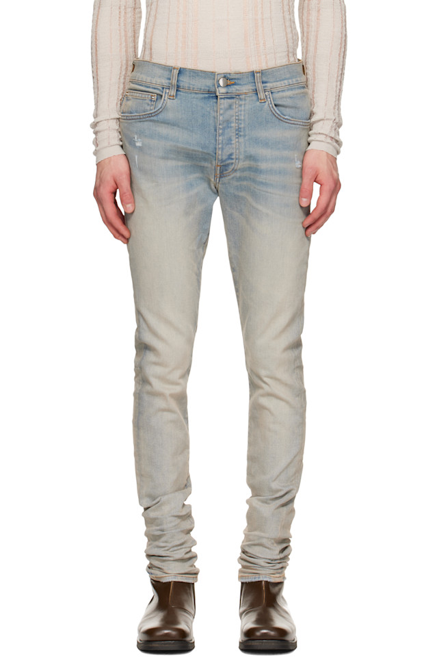 

Стековые джинсы Amiri, индиго