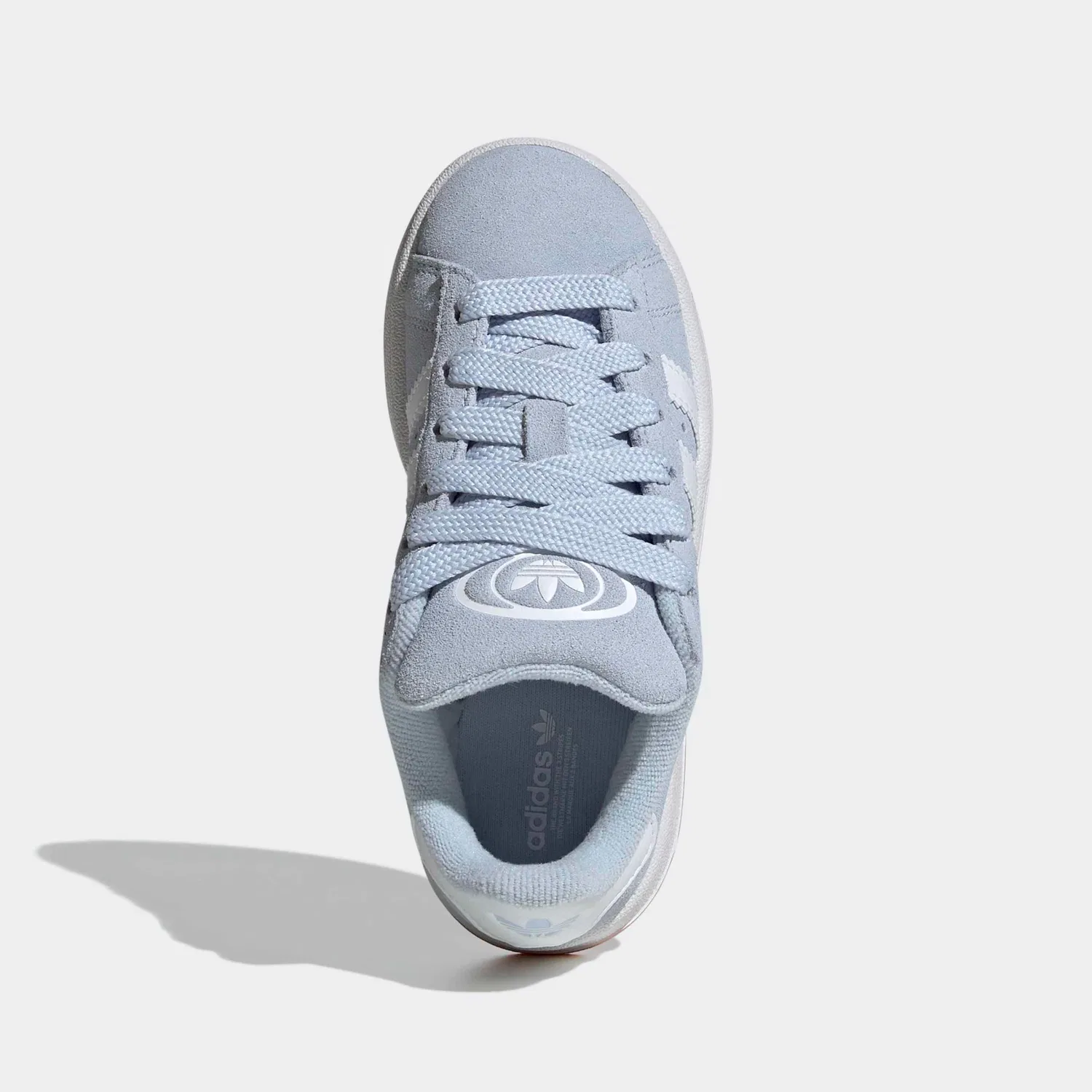 Детские кроссовки с тремя полосками Adidas Originals, Crystal Sky/White/Gum — фото 4