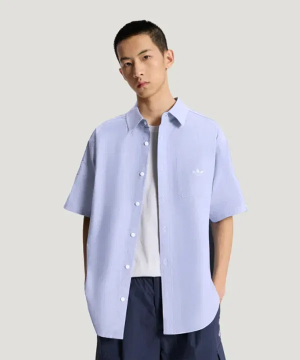 Рубашка Ss m, мужская, Adidas, синий