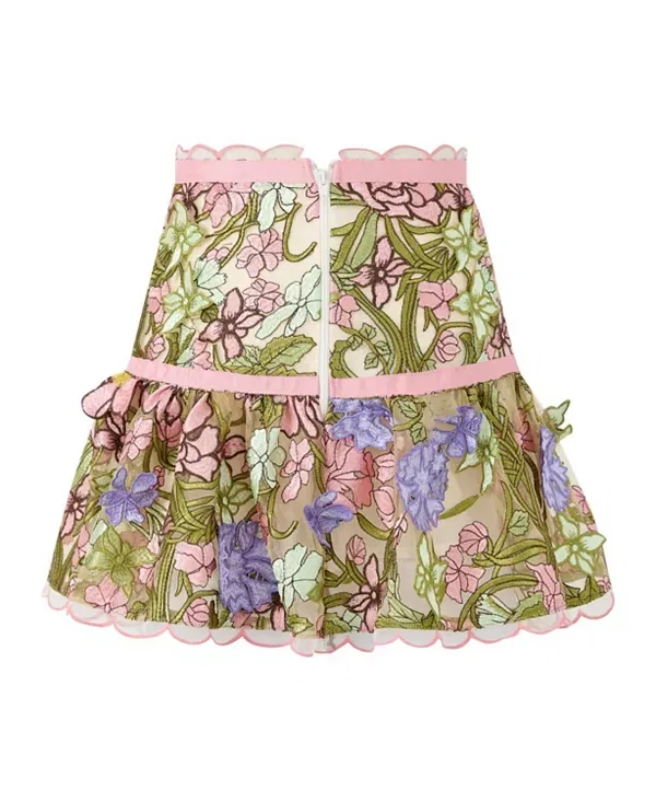 Детская мини-юбка для девочек с вышивкой Bonnie Marlo Kids, Floral — фото 2