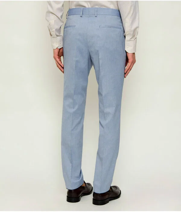 Мужские классические брюки slim fit H-Genius-MM-251 BOSS, Azzurro — фото 4