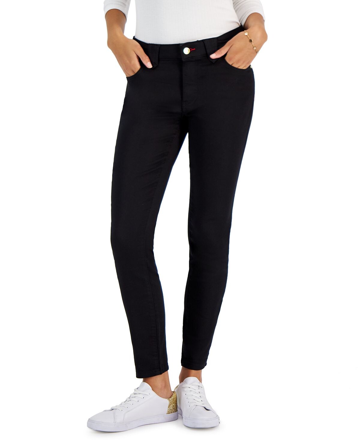 

Женские брюки-скинни th flex waverly sateen Tommy Hilfiger, черный