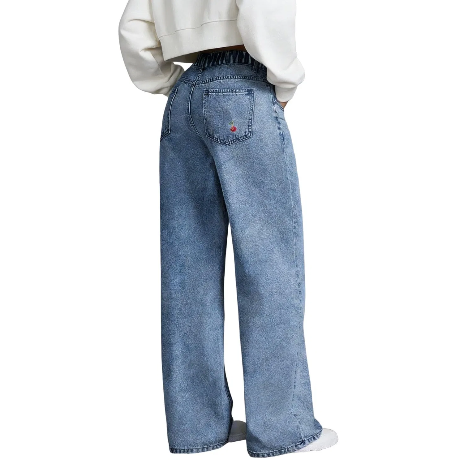 Женские джинсы с принтом Palace Denim, Blue — фото 4