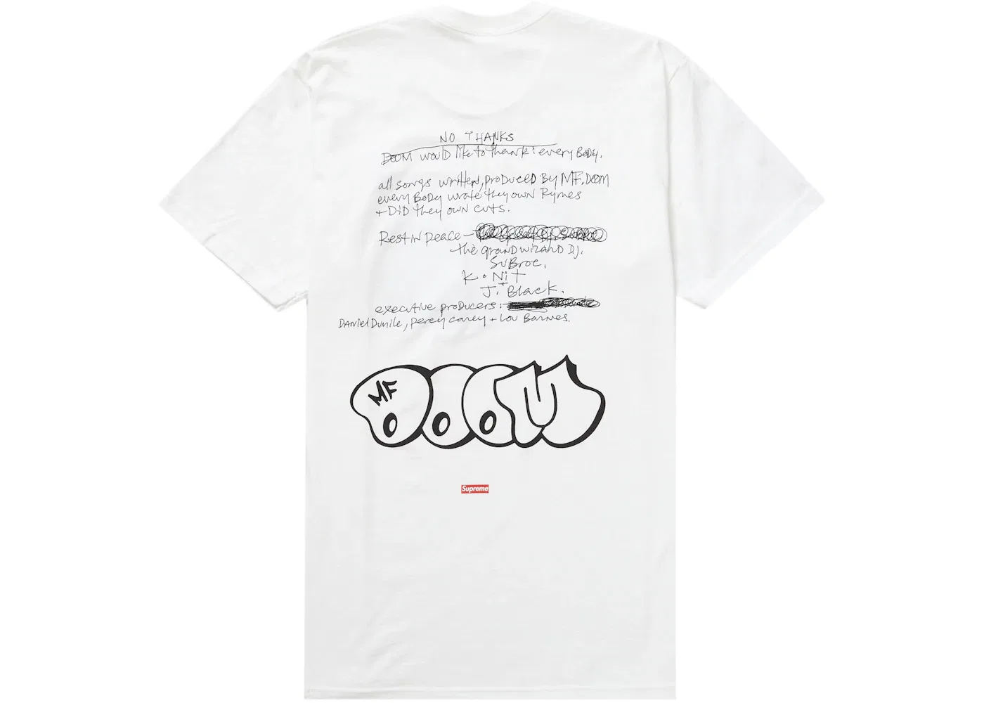 Мужская футболка с принтом MF DOOM Tee Supreme, White — фото 2