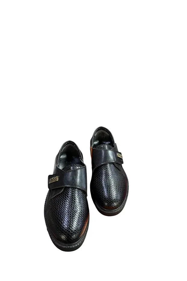 Детские туфли для мальчиков кожаные Brono Candaşlar, Black — фото 3