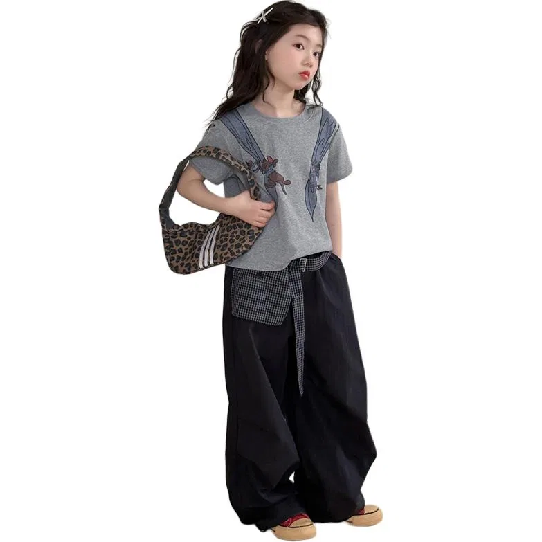 Детская футболка с круглым вырезом MADALLO, Gray Top