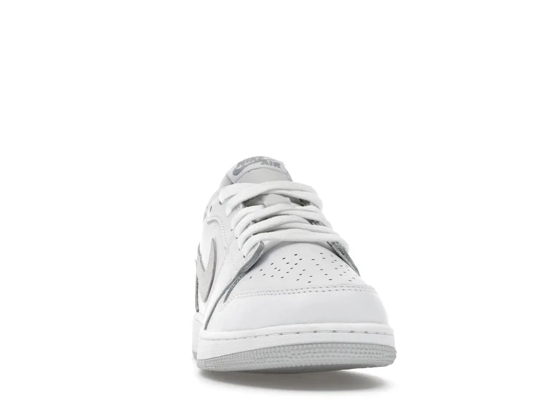 Детские кроссовки с замшевыми вставками Air Jordan 1 Low OG Jordan, White/White-Neutral Grey — фото 2