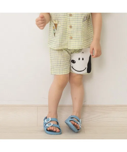 Детские шорты с аппликацией Snoopy Check PEANUTS, Yellow