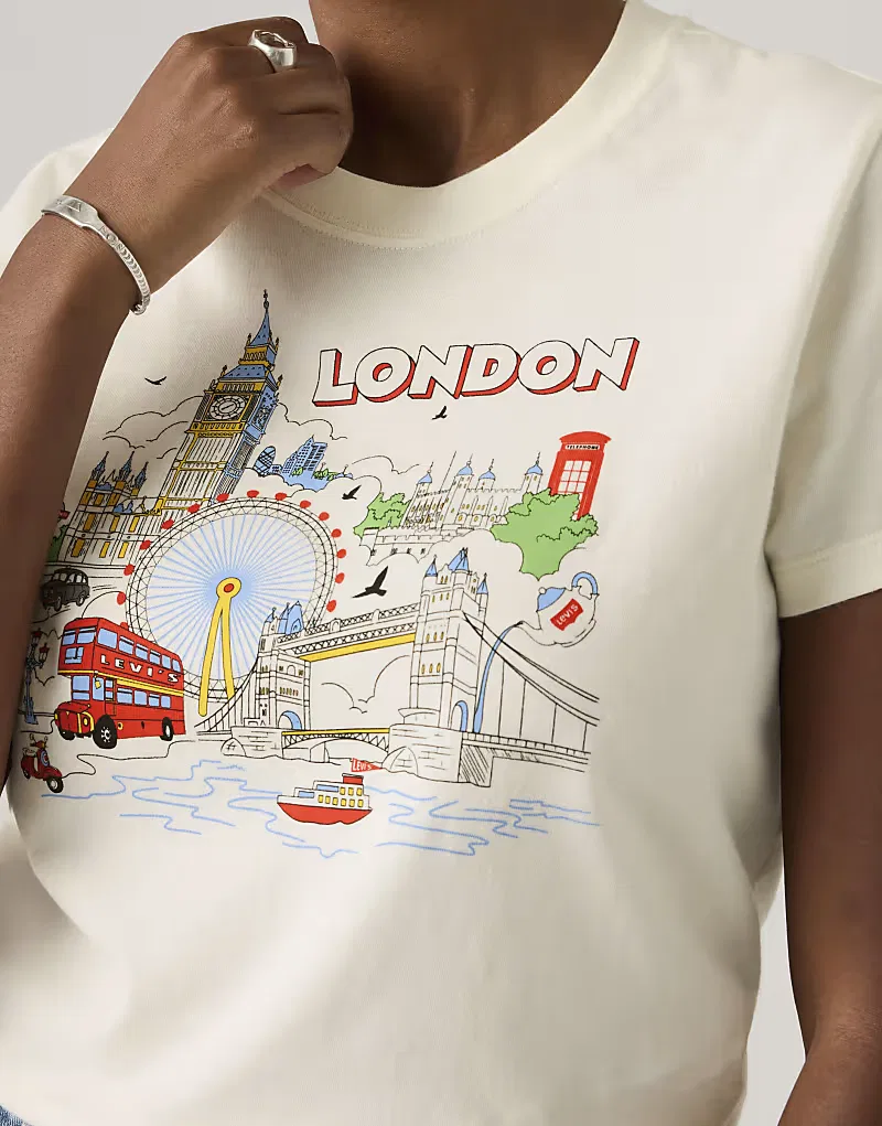 Любимая футболка Levi's Graphic London, белый — фото 3