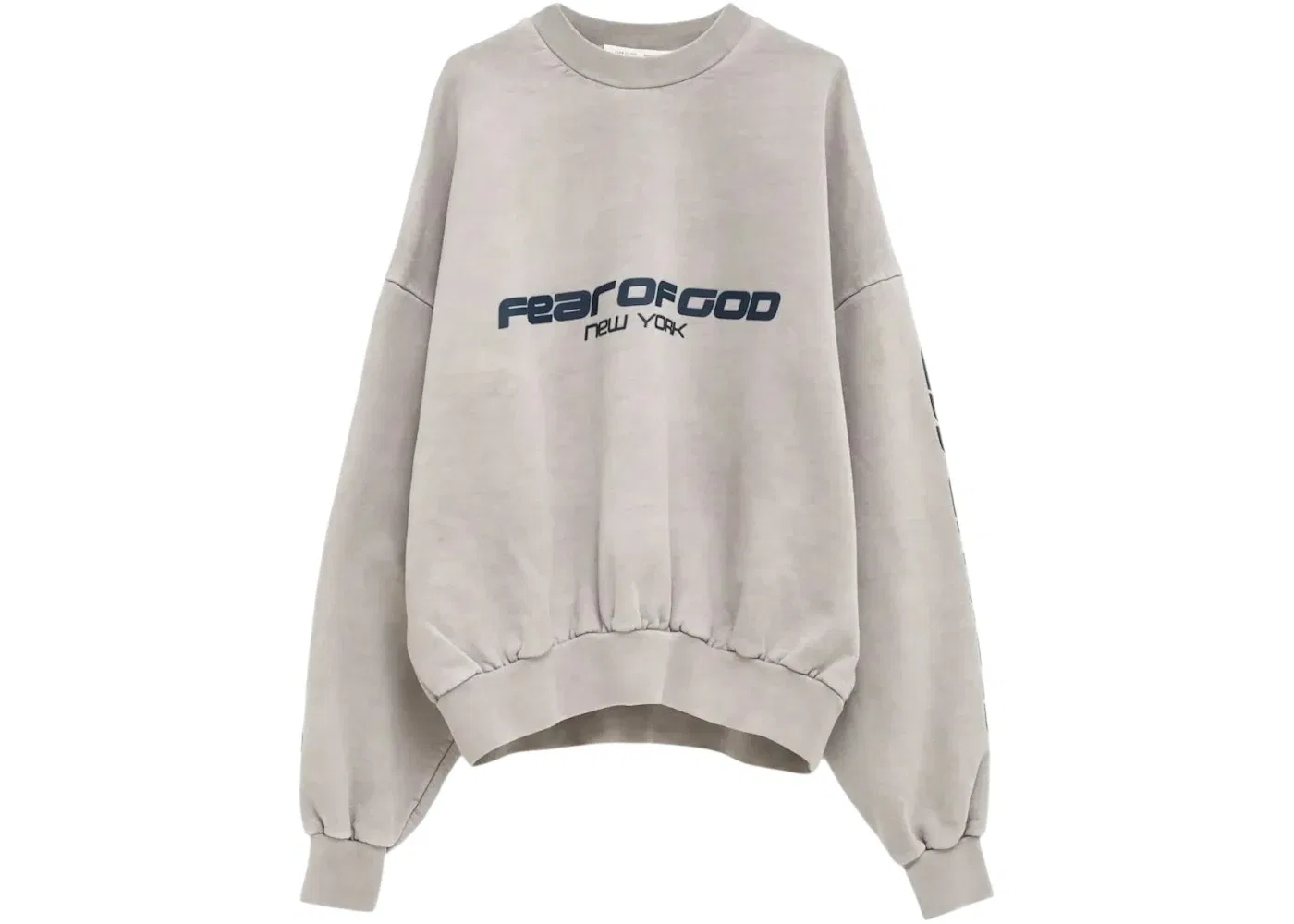 Мужской свитшот укороченный свободного кроя Sweatshirt Fear of God, Smoke Grey
