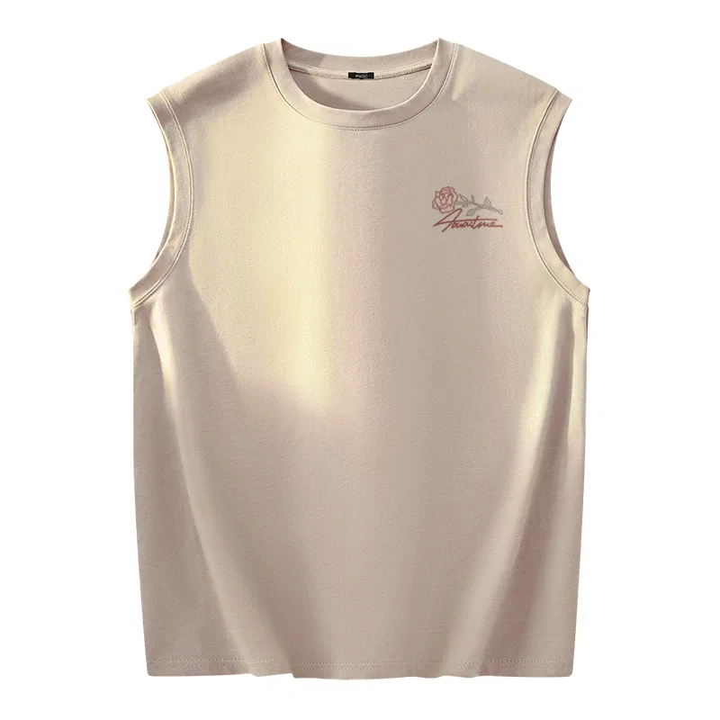 Детский топ без рукавов MINISO, [40° Refreshing]Sand (English Rose Chest Logo)
