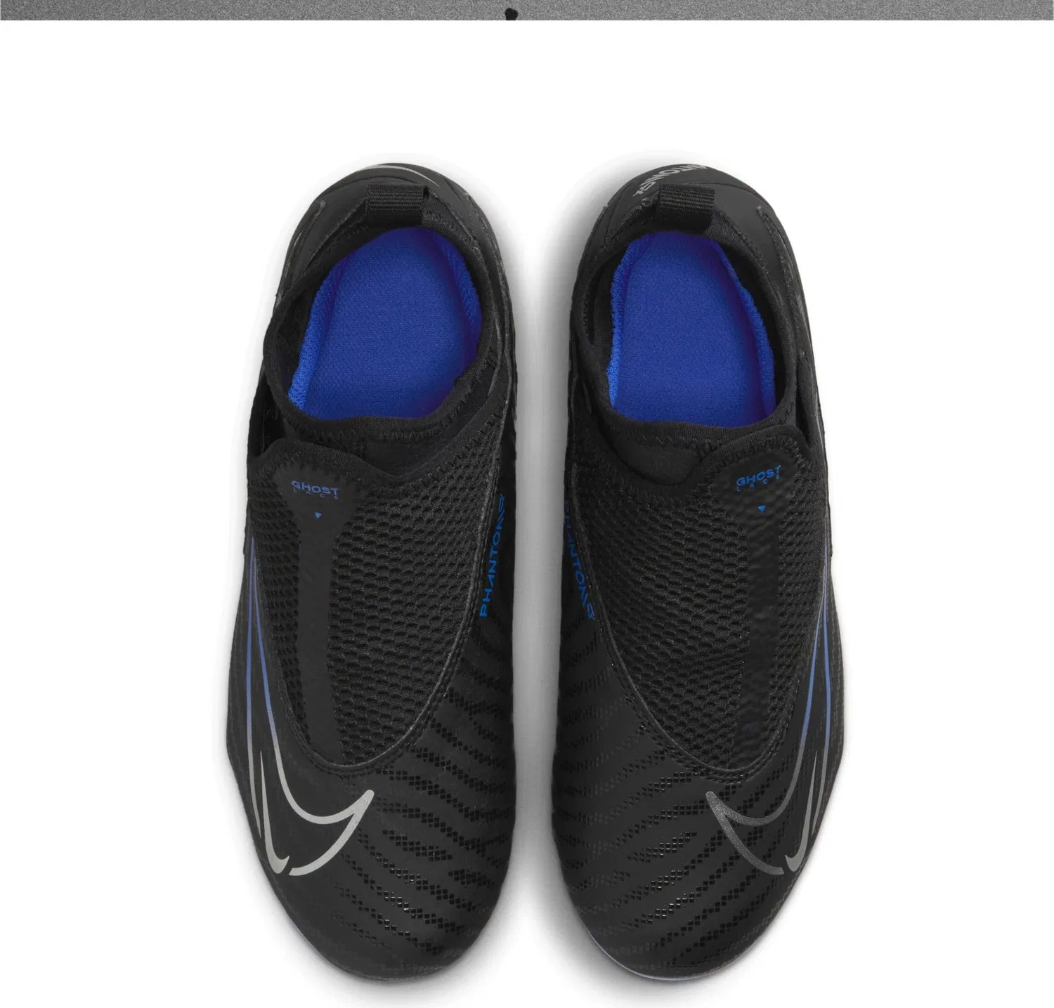 Детские бутсы для мальчиков с синтетическим верхом Jr Phantom Gx Academy Df Fg/Mg NIKE, Black Chrome Hyper Royal — фото 3