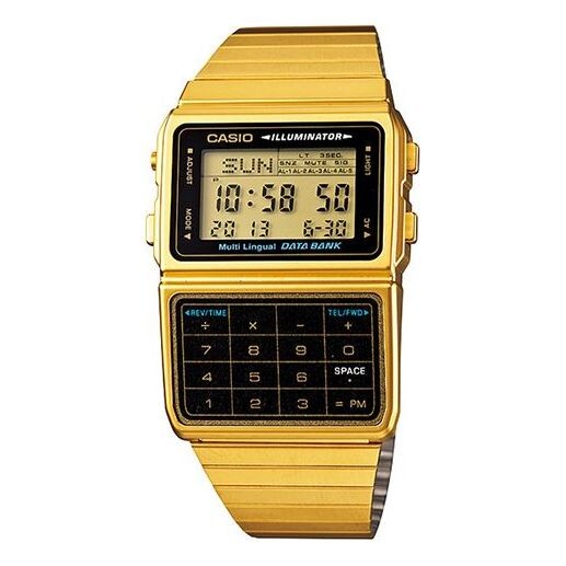 

Часы CASIO Quartz Waterproof Analog Mens Gold Digital, желтый