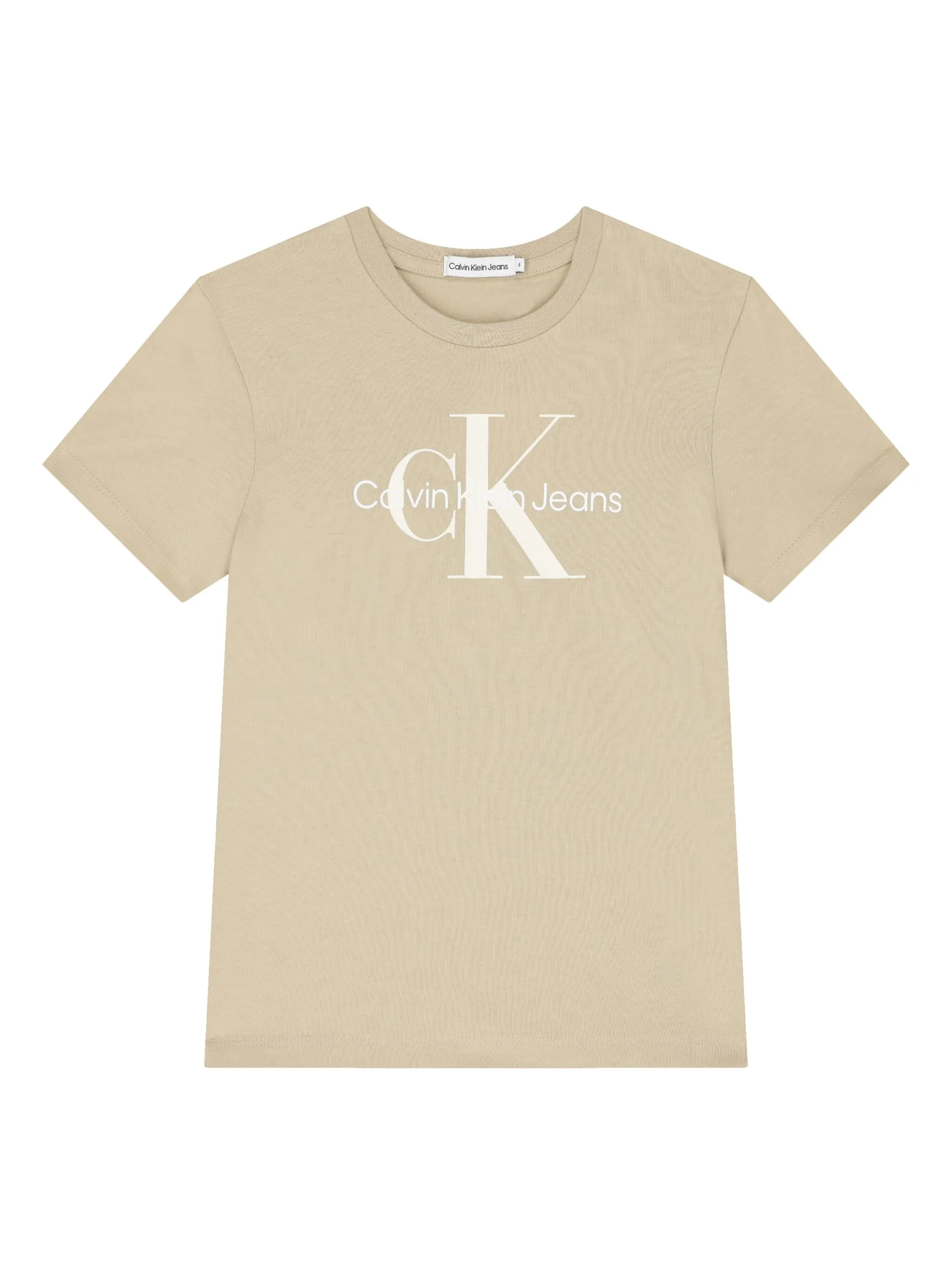 Футболка с логотипом Calvin Klein Kids, коричневый