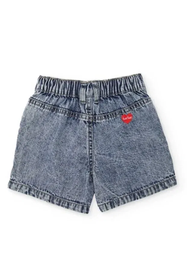 Детские шорты для девочек джинсовые Girl'S Figure Embroidered Blue Denim Shorts Skirt Tuc Tuc, Blue — фото 2