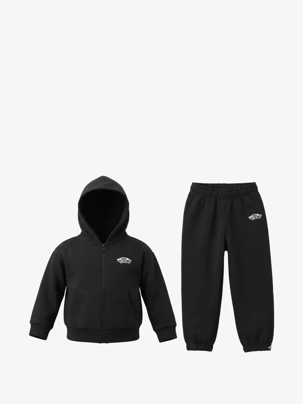 Спортивный костюм на молнии с логотипом Vans Kids, черный