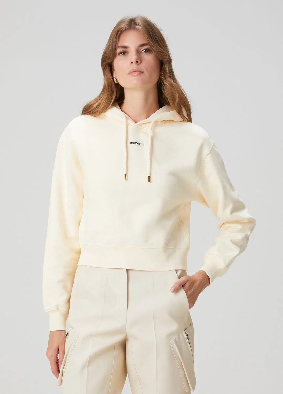 Свитшот с капюшоном Jacquemus, light beige