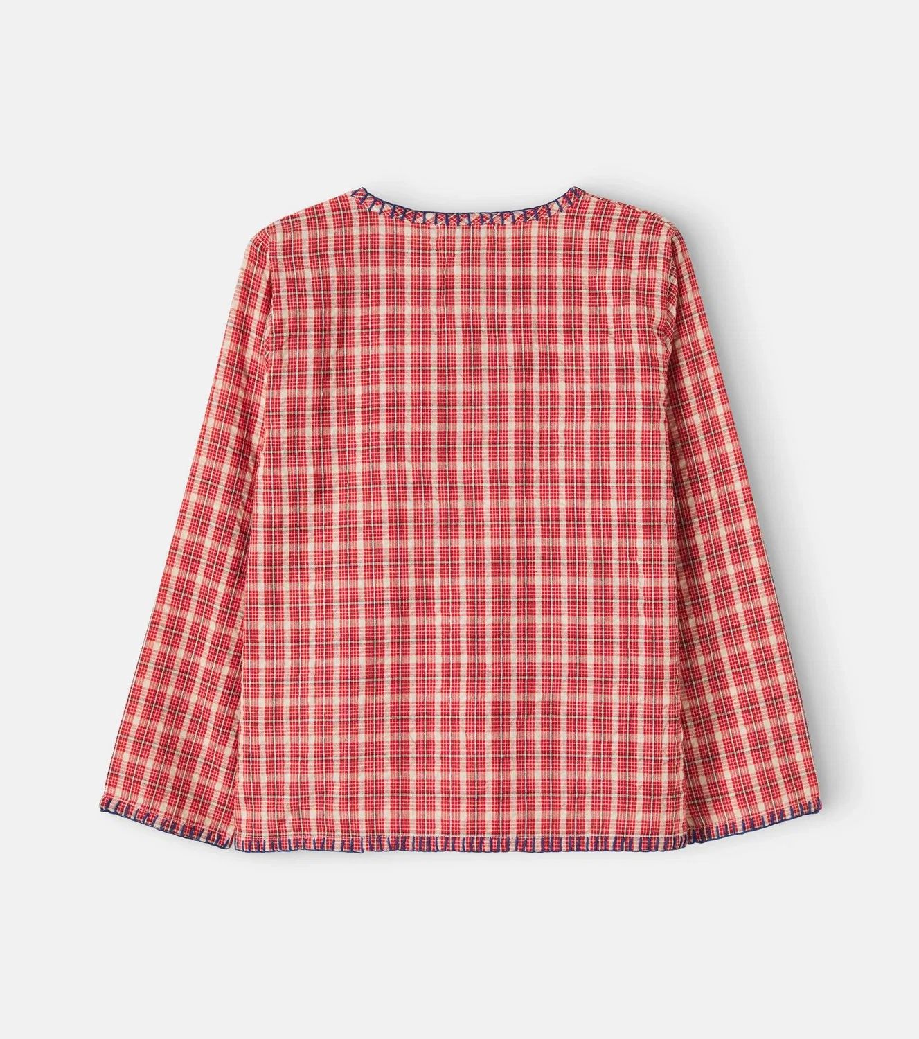 Блузка в клетку Bebe Organic, красный — фото 2