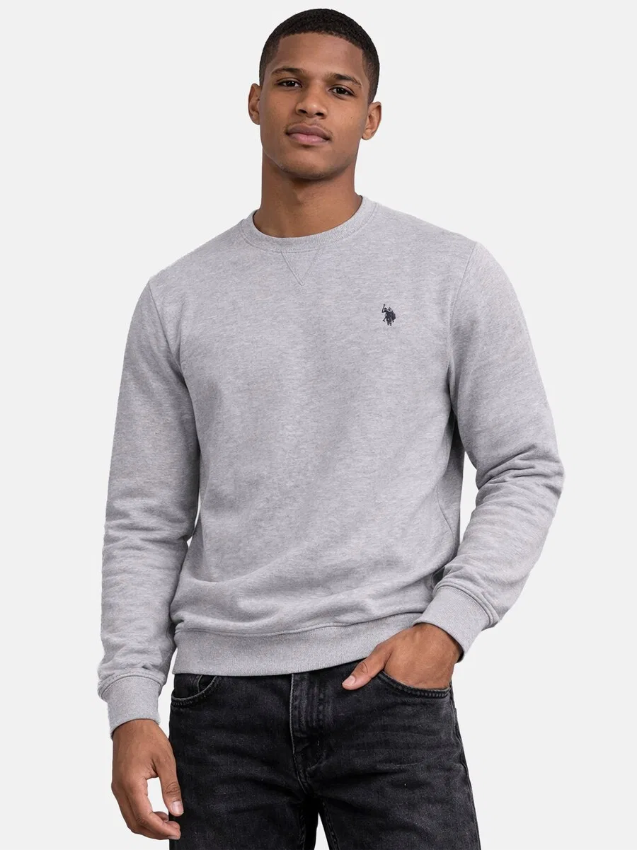 Толстовка U.S. POLO ASSN. серого цвета с пятнистым рисунком — фото 2