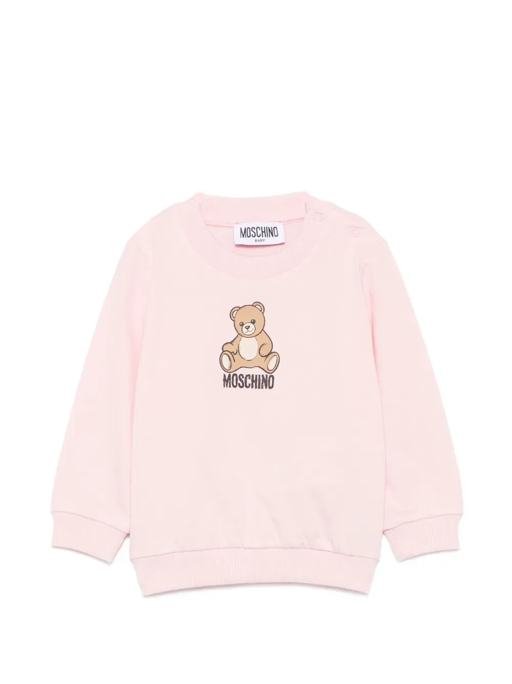 Свитшот с принтом «Тедди» Moschino Kids, розовый
