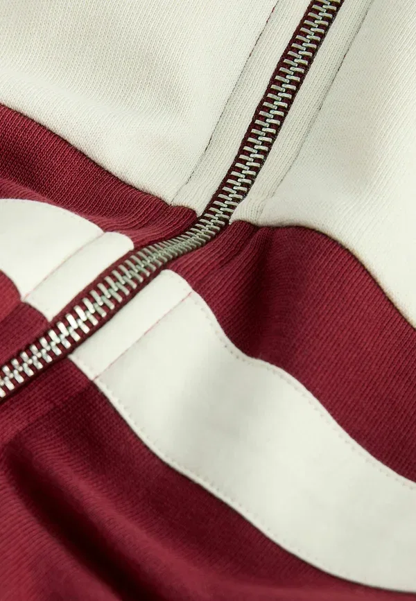 Спортивный костюм из хлопка и полиэстера, Regular fit - colourblock zip through hoodie set, Next, Burgundy Red, красный/бордовый — фото 2