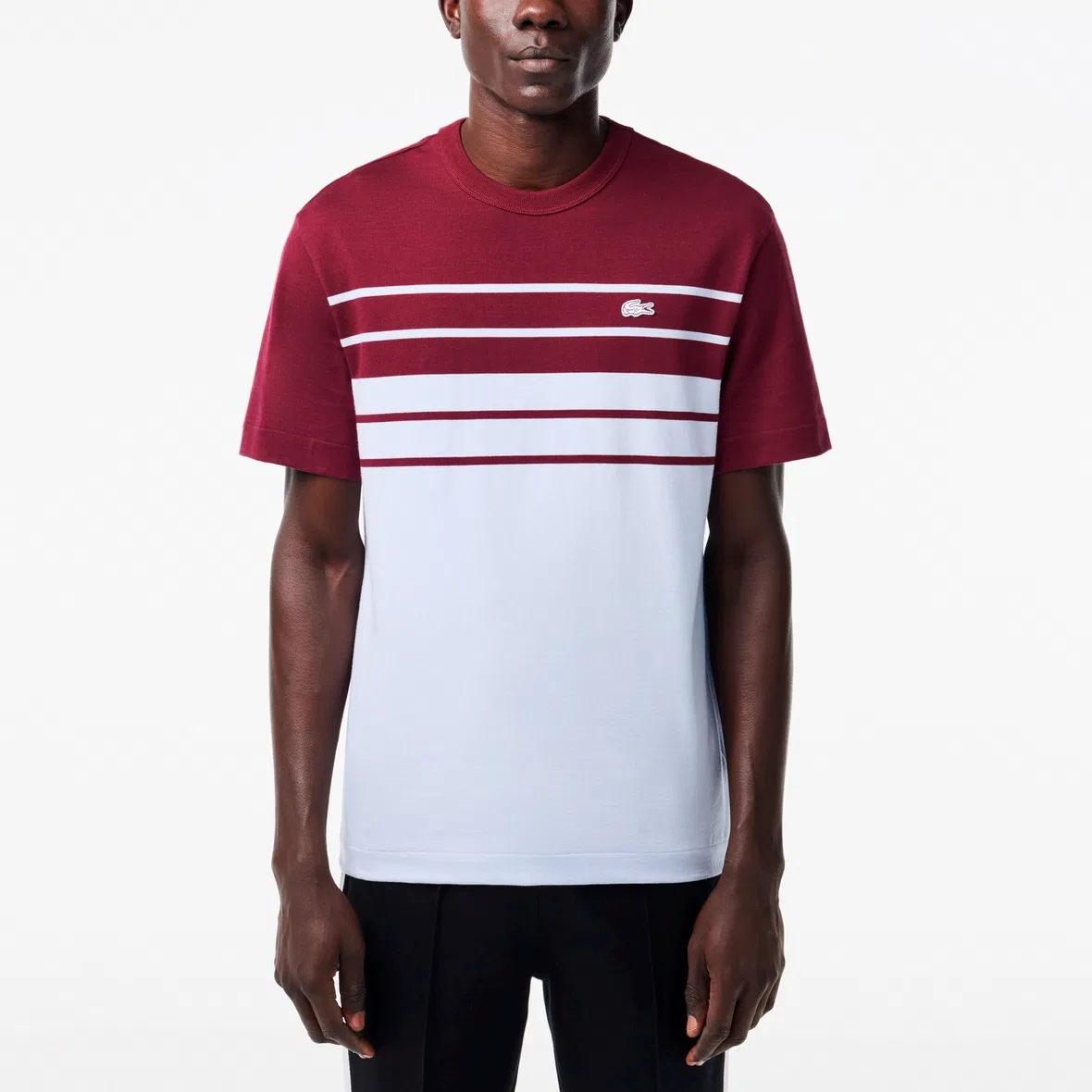 Футболка Lacoste Круглый вырез, красный — фото 3