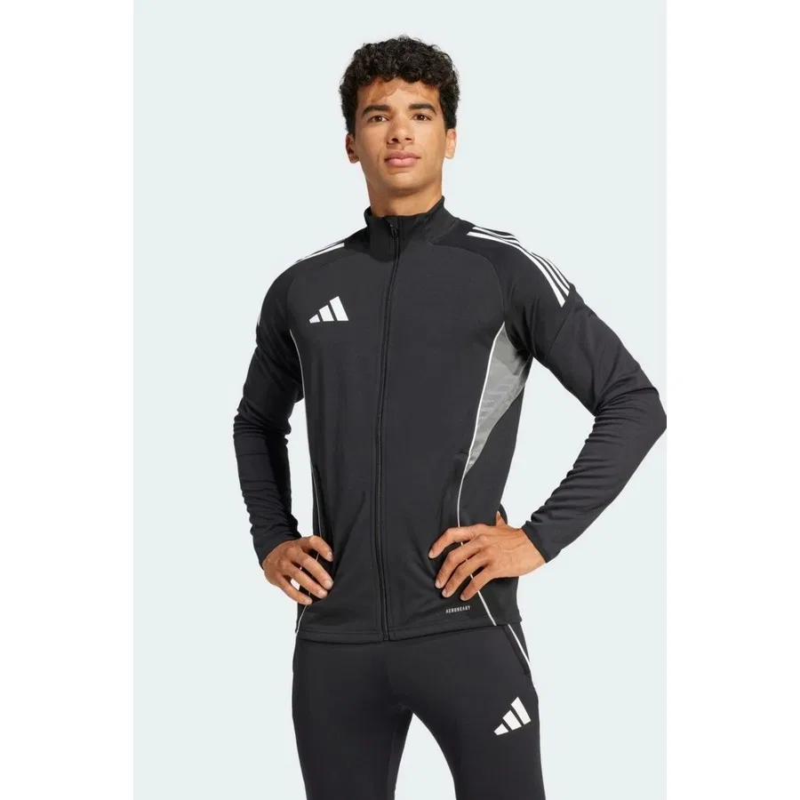 Мужской свитшот с высоким воротником и молнией Tiro 25 Competition adidas, Черный — фото 4