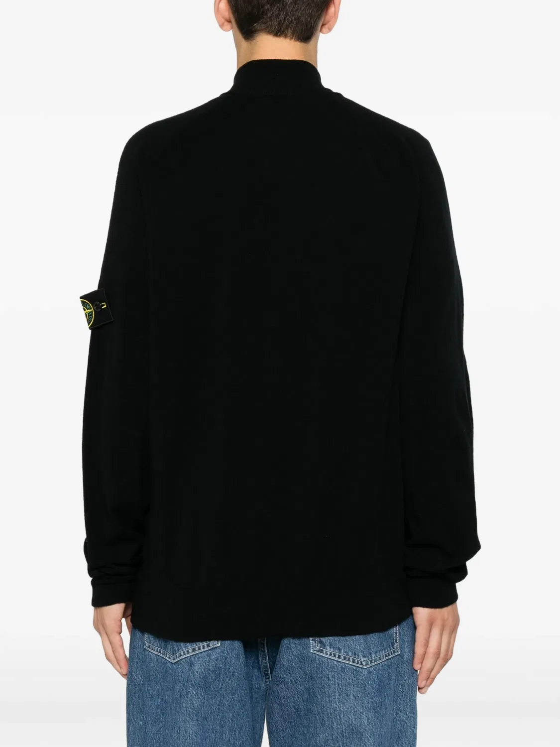 Stone Island Шерстяной свитер на молнии, черный — фото 2