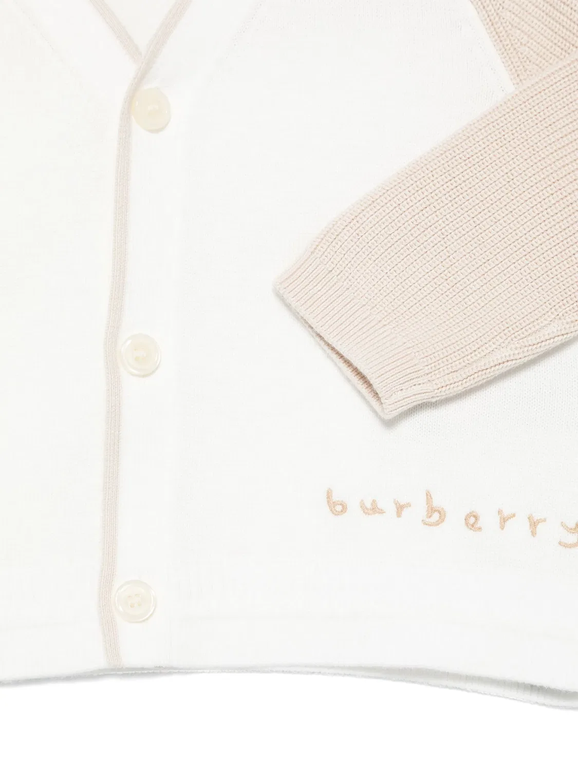 Burberry Белый кардиган для мальчиков — фото 2