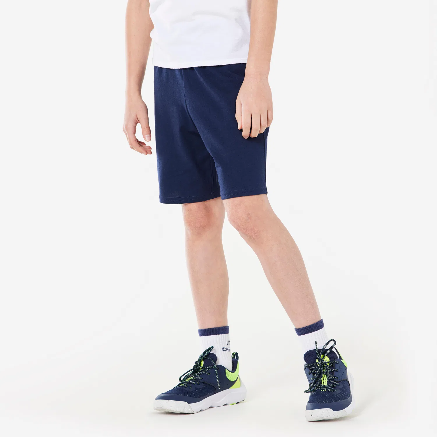 Детские хлопковые шорты Basic Baumwolle Kinder Domyos, Stahlblau