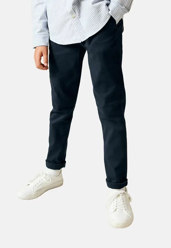 Брюки из хлопка с эластаном Regular fit - stretch chino 2 pack - chinos Next Navy, Stone, темно-синий