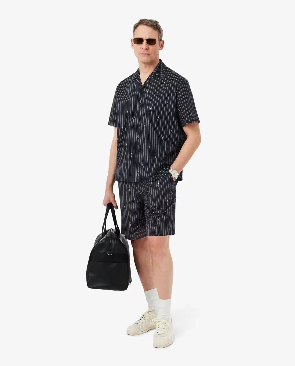 Мужские шорты из органического хлопка с принтом Lacoste, Negro — фото 4